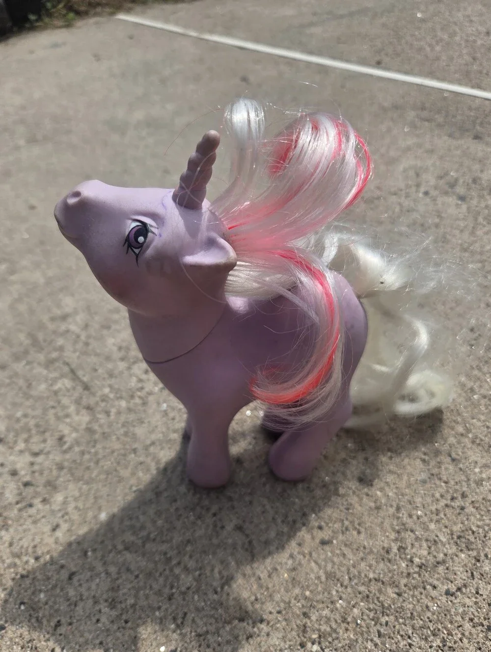 1984 Hasbro My Little Pony G1 Powder Unicorn Collectible Toy Figure